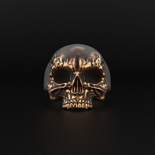 Ring Skull ztl stl obj 3D print model