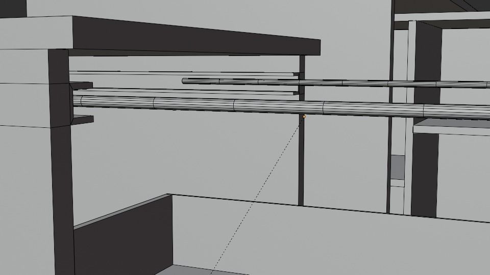 Rico L-shaphed Wooden Executive Desk Low-poly 3D model_14