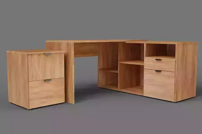 Rico L-shaphed Wooden Executive Desk