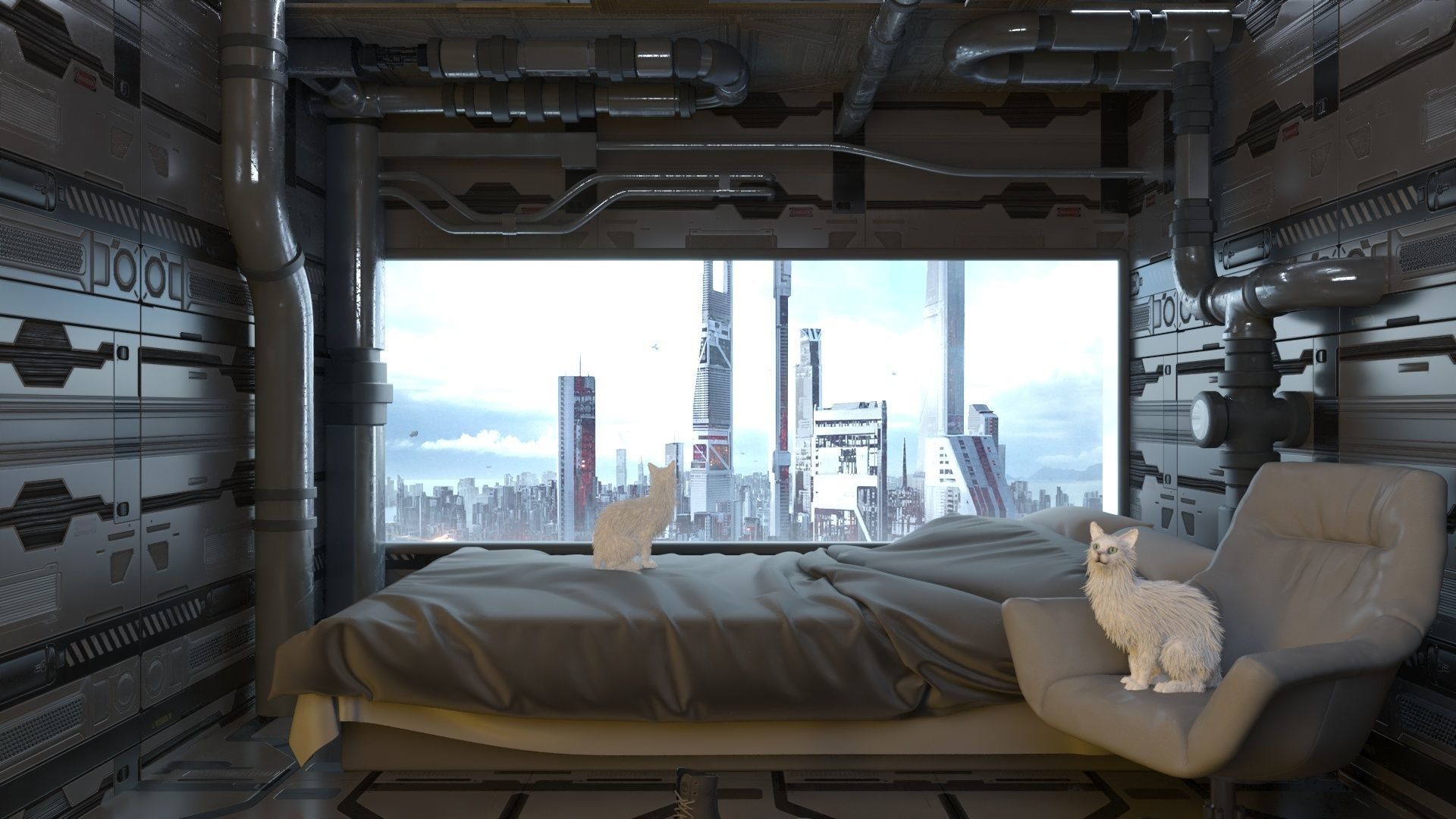 Futuristic apartment 3D model_16