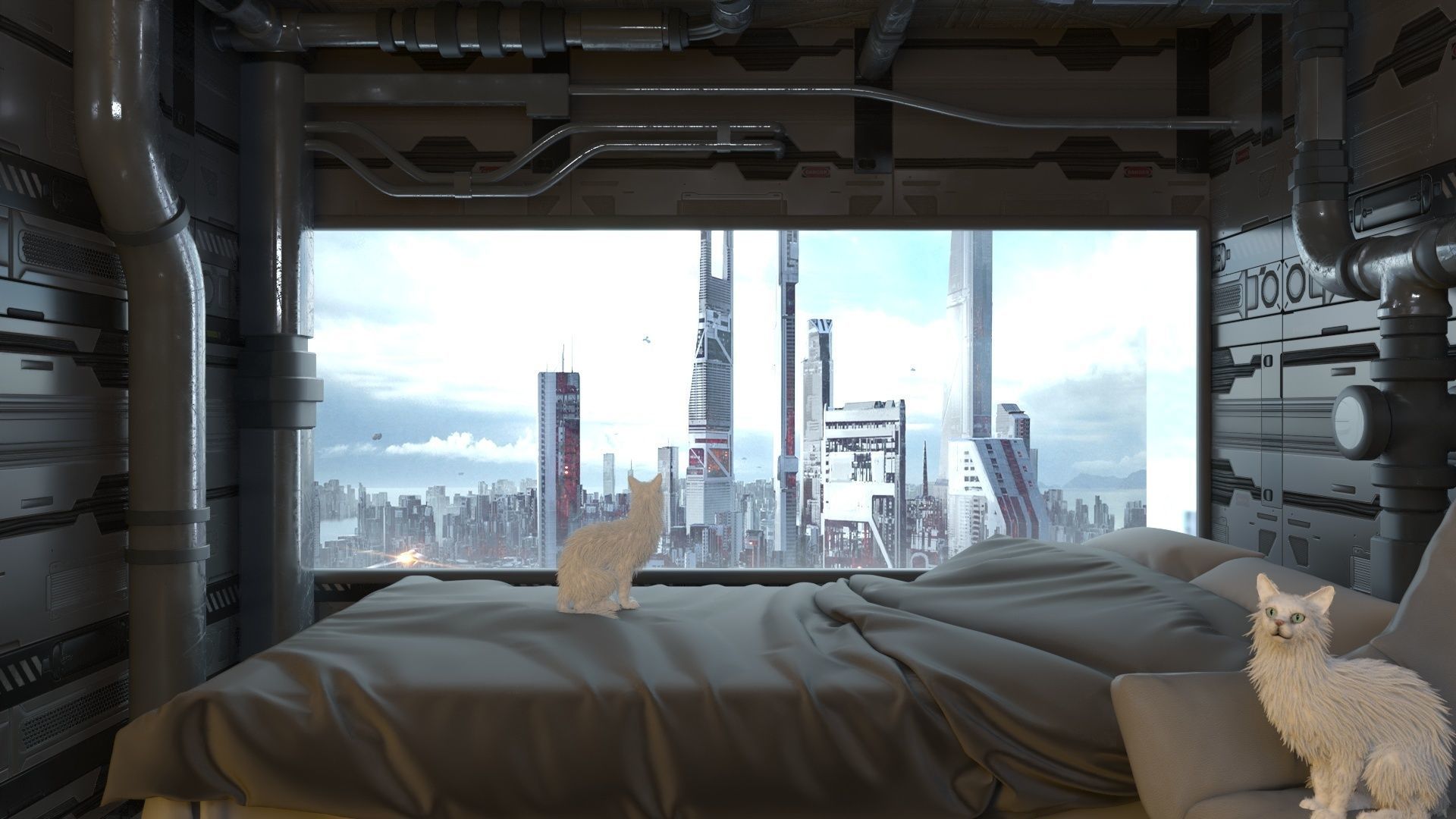 Futuristic apartment 3D model_28