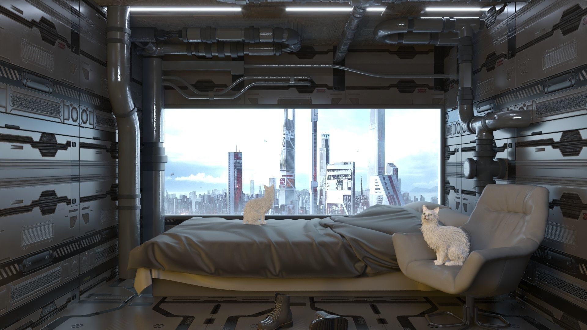 Futuristic apartment 3D model_11