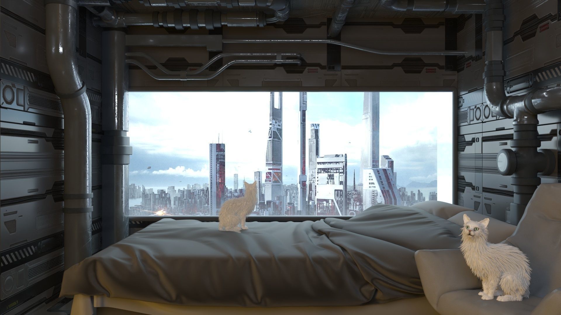 Futuristic apartment 3D model_25