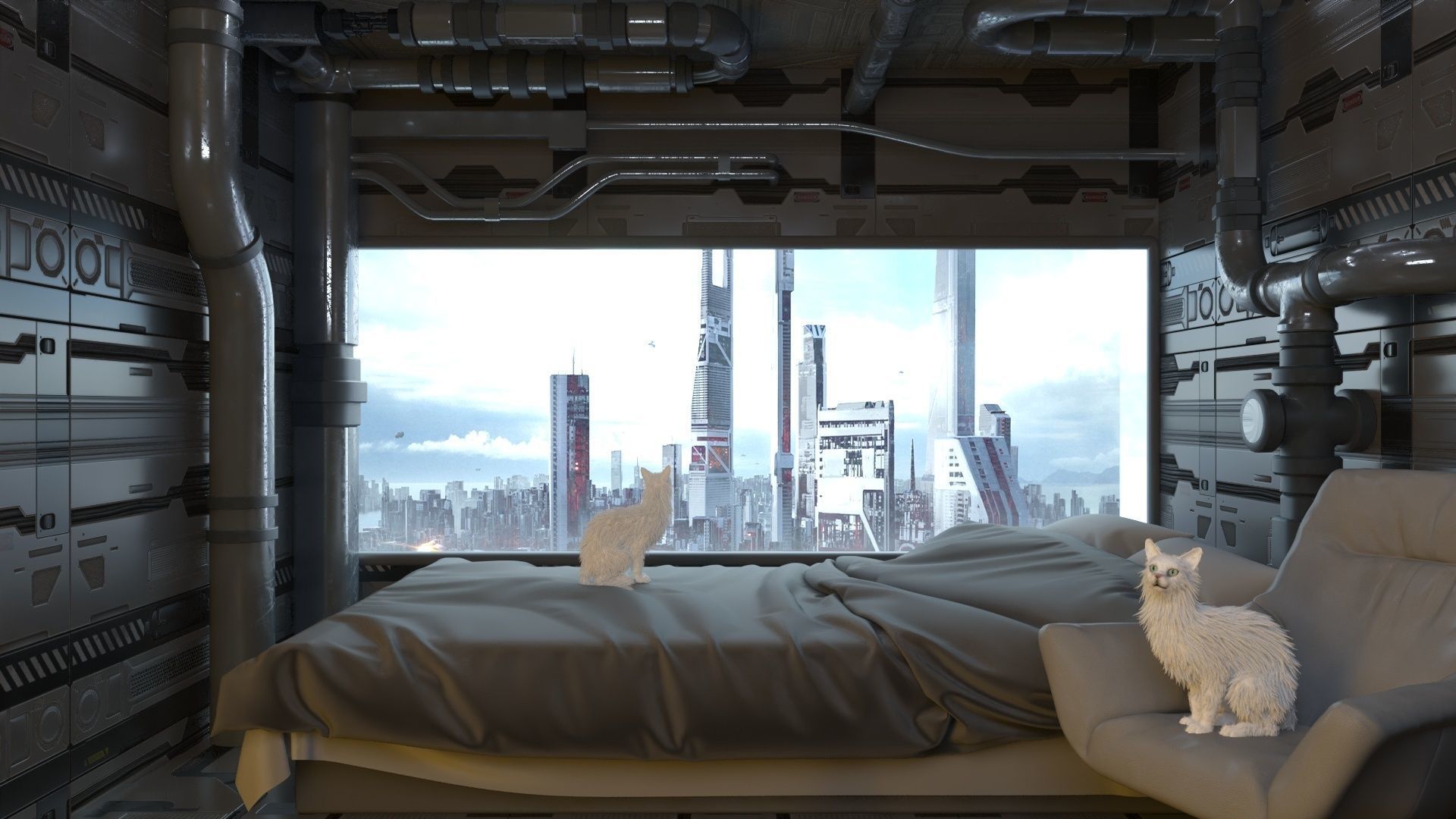 Futuristic apartment 3D model_21