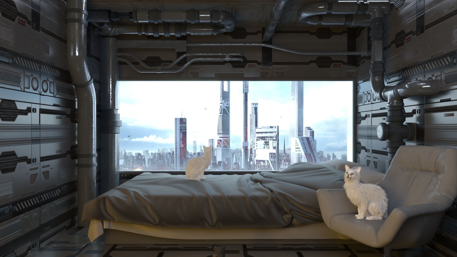 Futuristic apartment 3D model_17