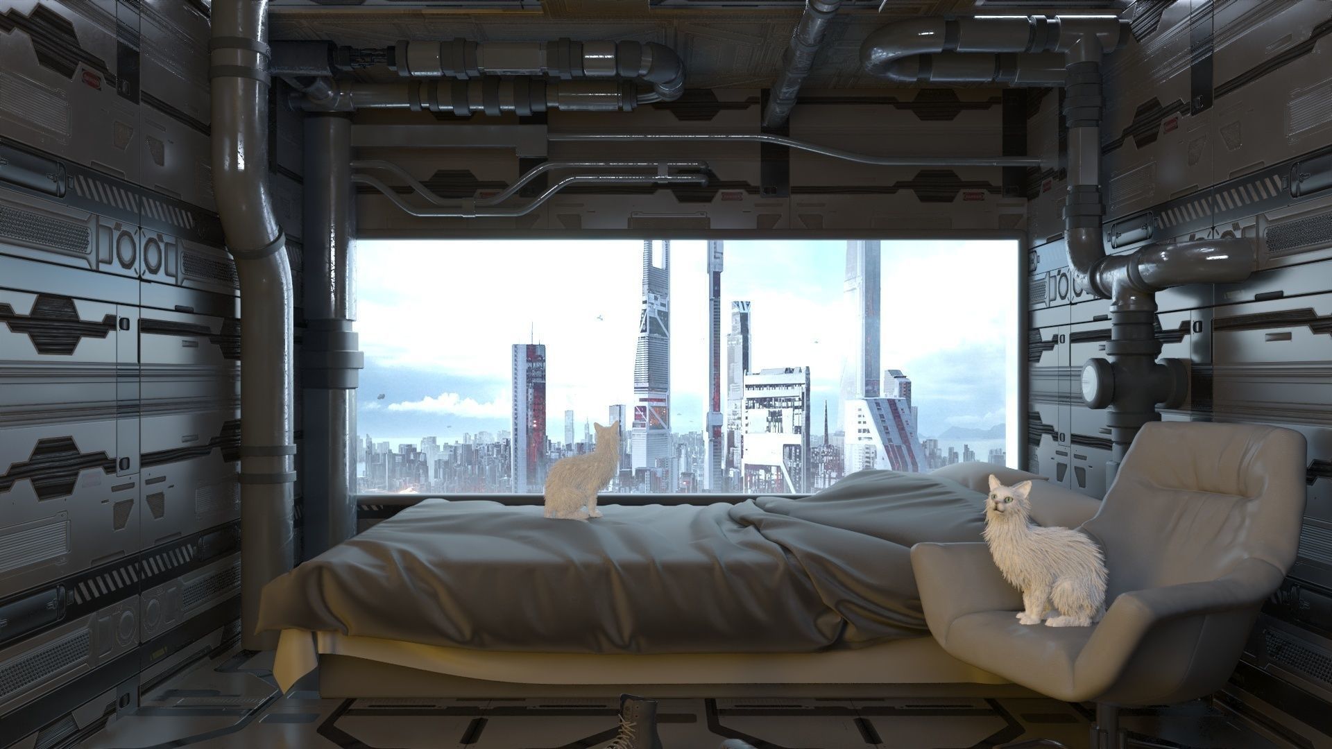 Futuristic apartment 3D model_15