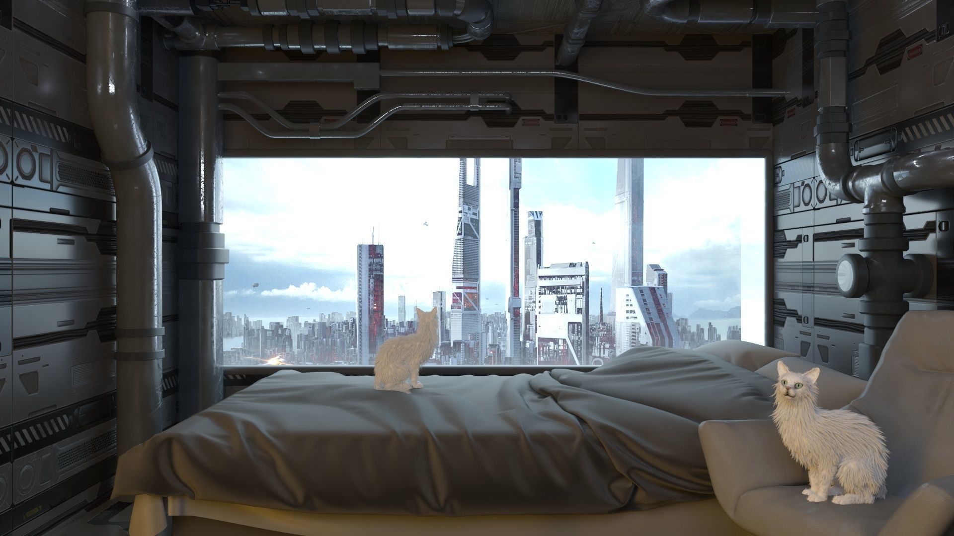 Futuristic apartment 3D model_24