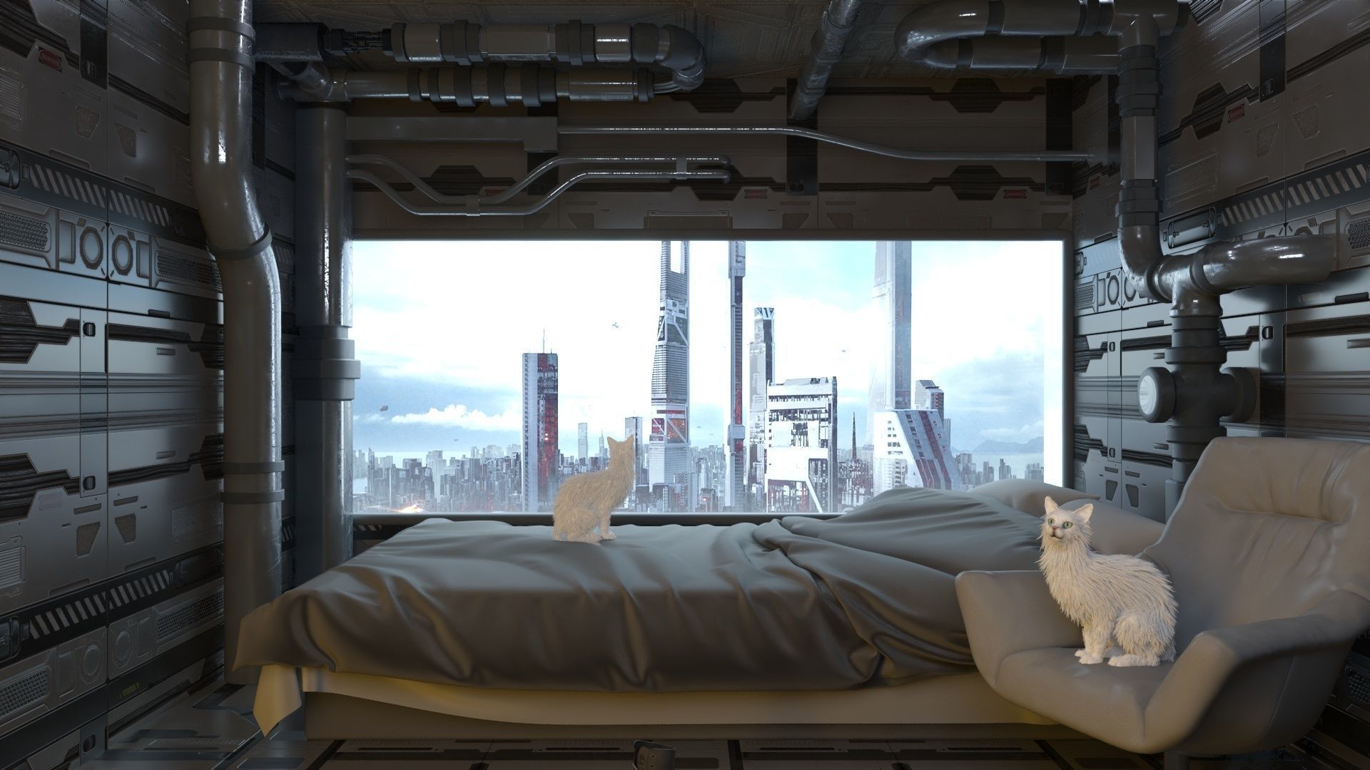 Futuristic apartment 3D model_18