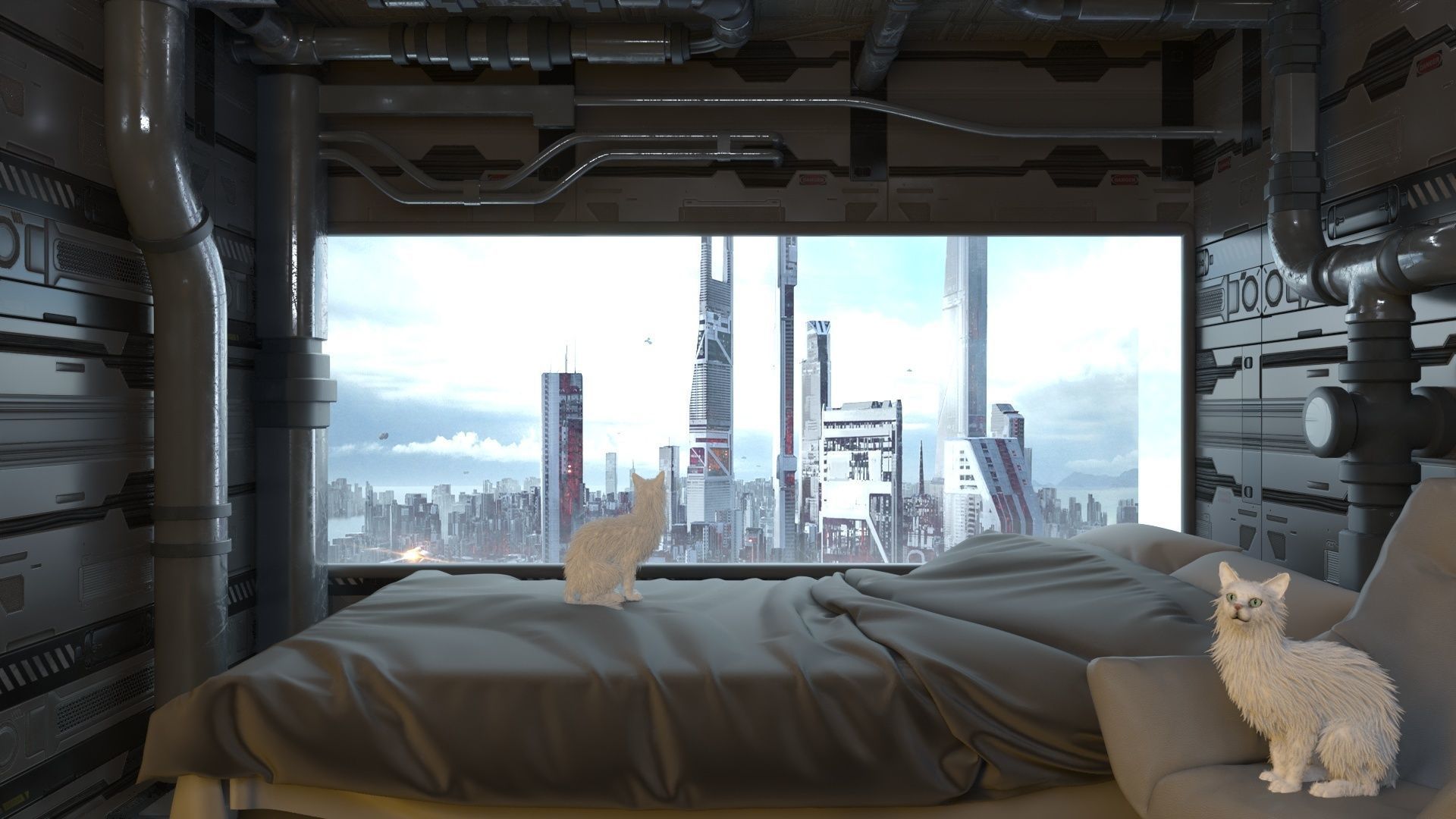 Futuristic apartment 3D model_26