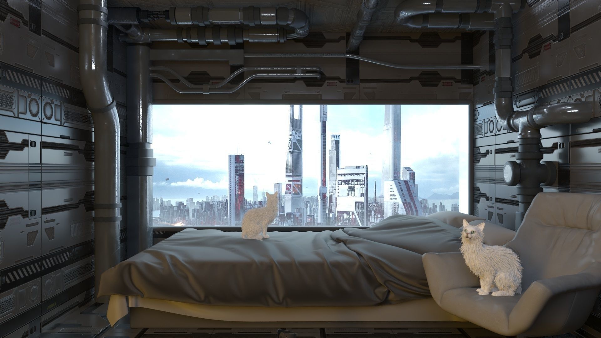 Futuristic apartment 3D model_19