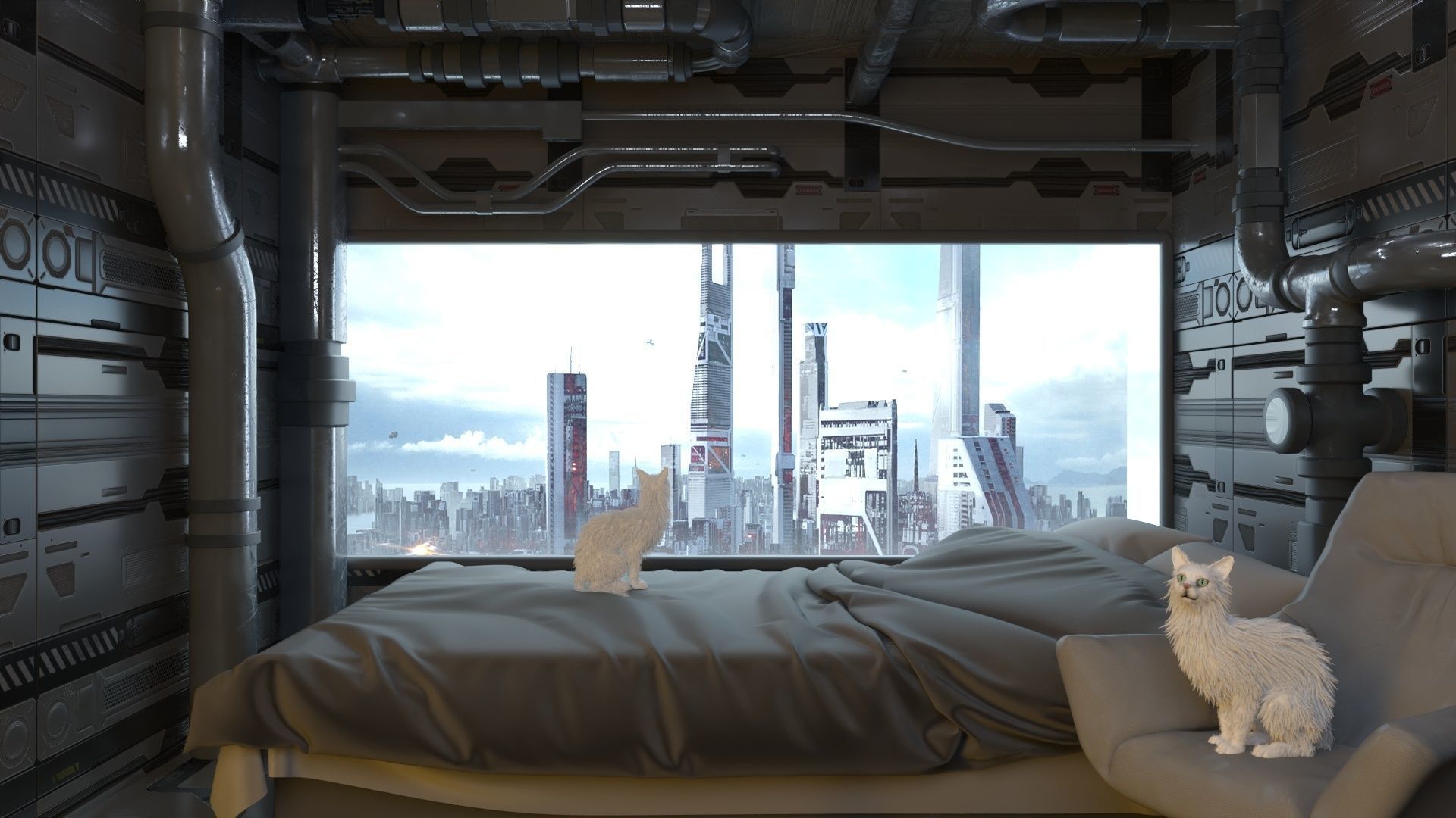 Futuristic apartment 3D model_23