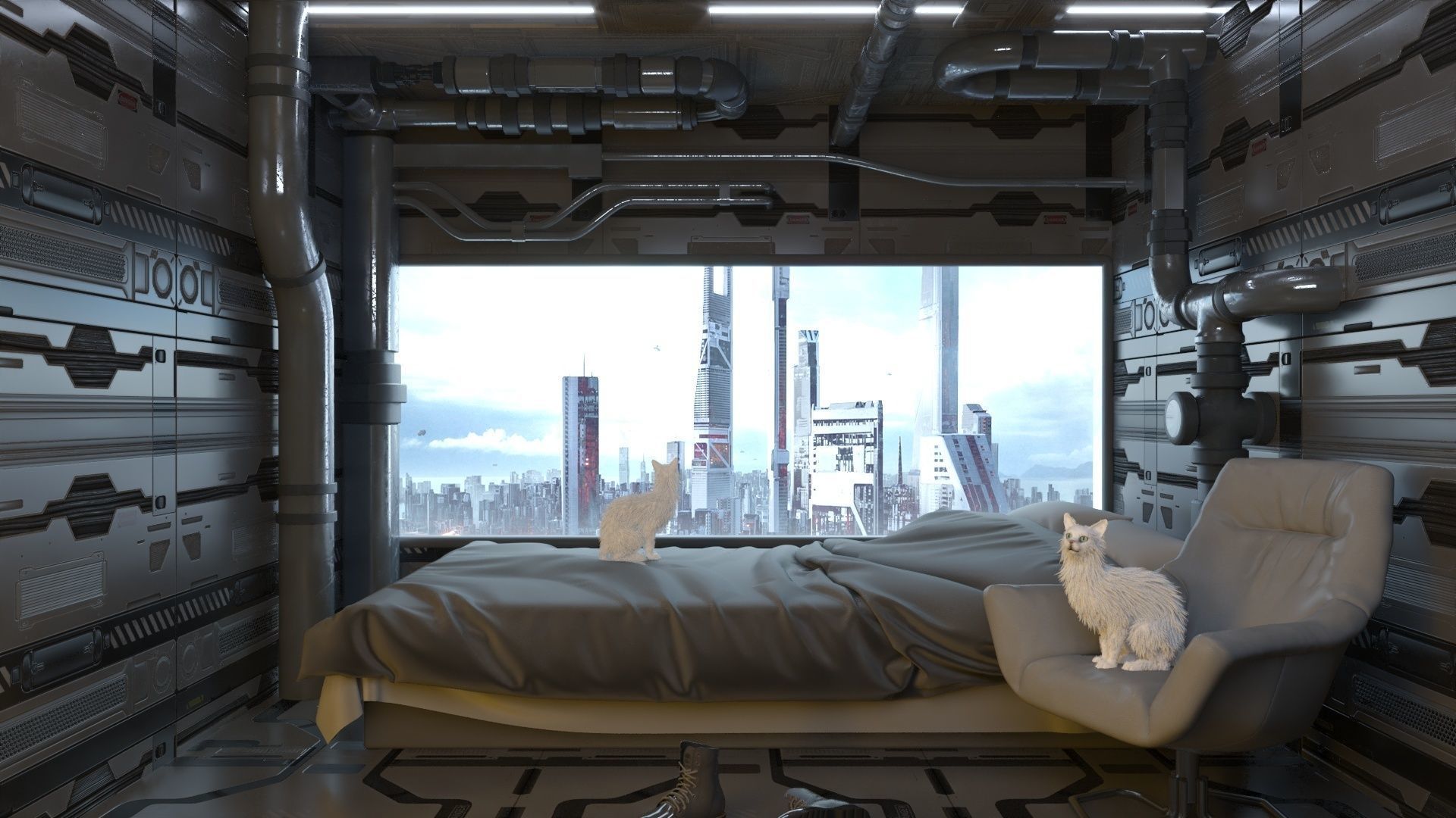 Futuristic apartment 3D model_13