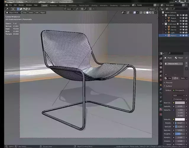 Chair leather with frame