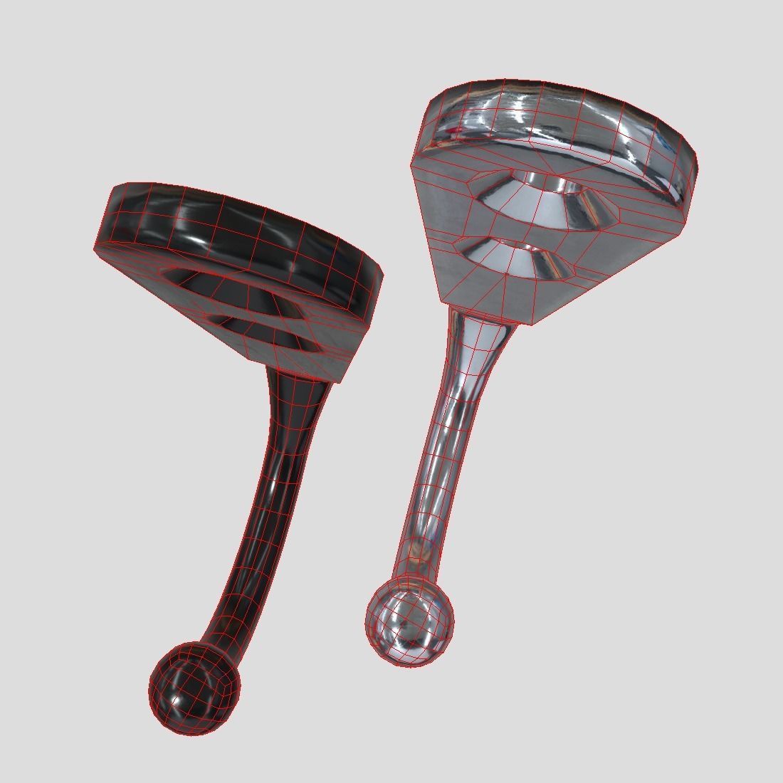 Coat Hook 3 Low-poly 3D model_8