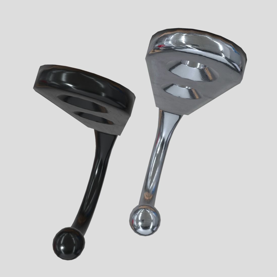 Coat Hook 3 Low-poly 3D model_7