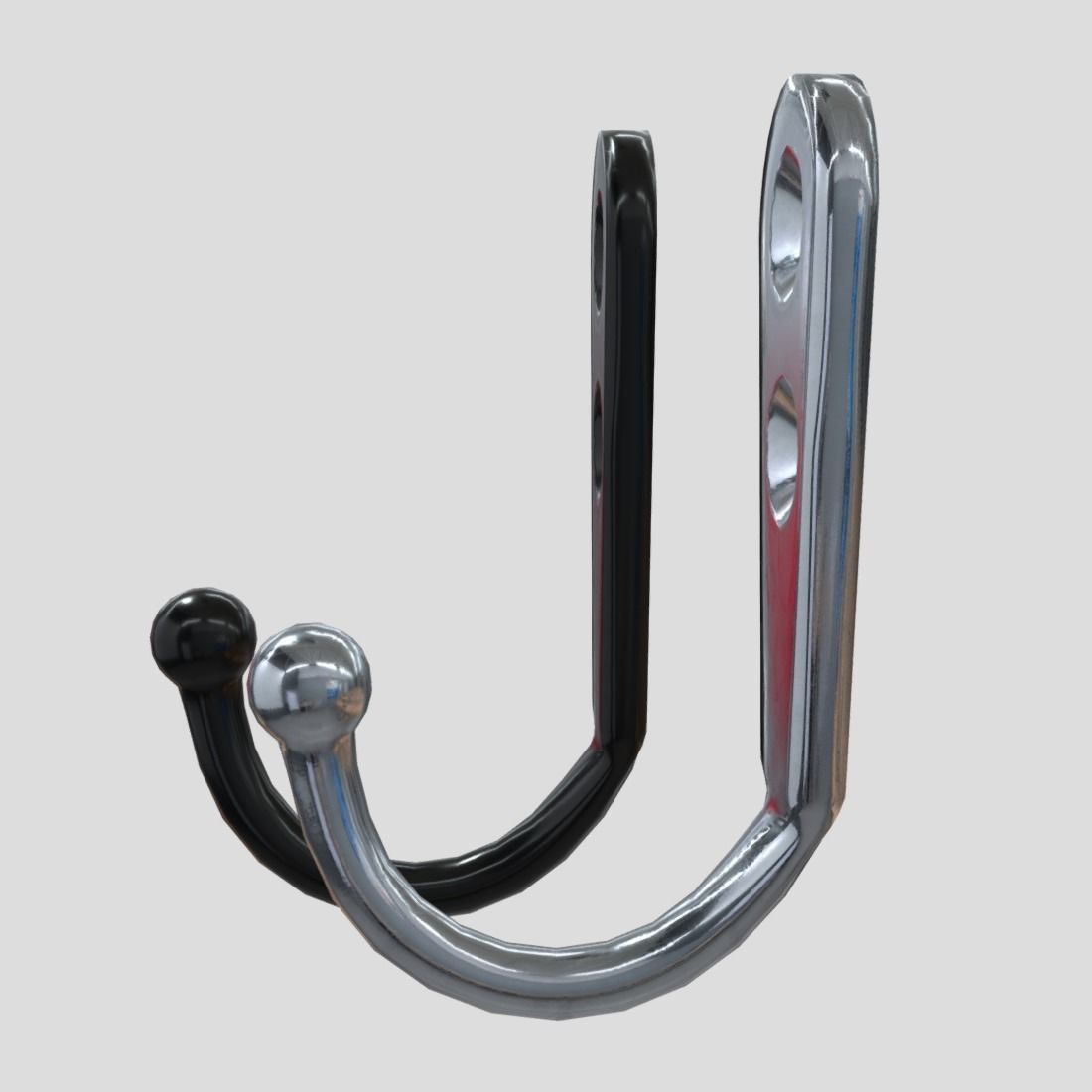 Coat Hook 3 Low-poly 3D model_3