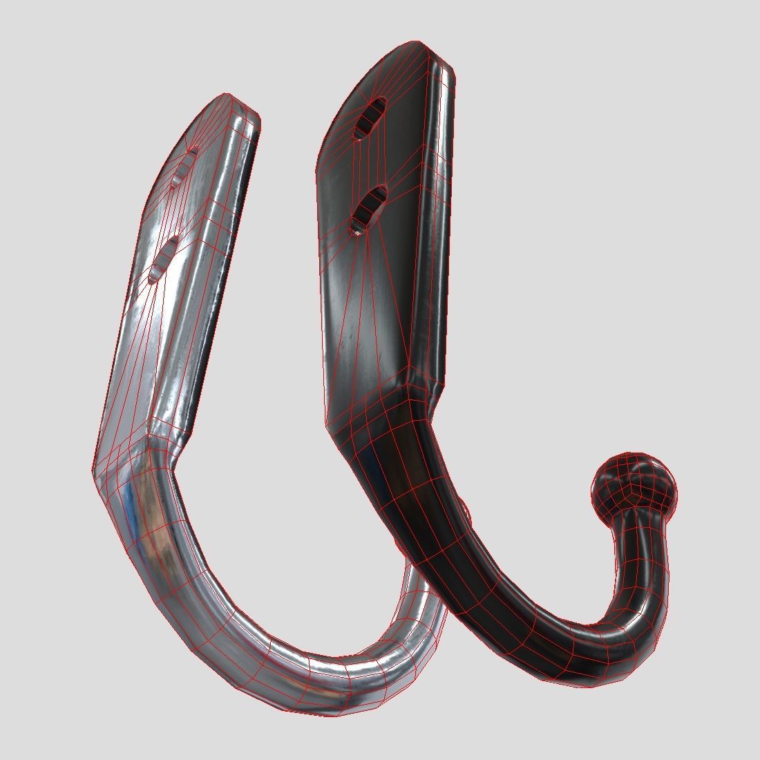 Coat Hook 3 Low-poly 3D model_10