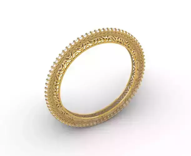 Gold Diamond Bangle