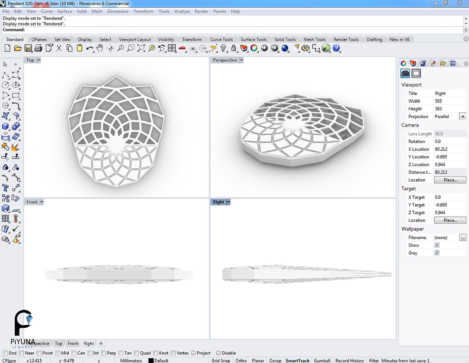 Pendant 020 3D print model_4