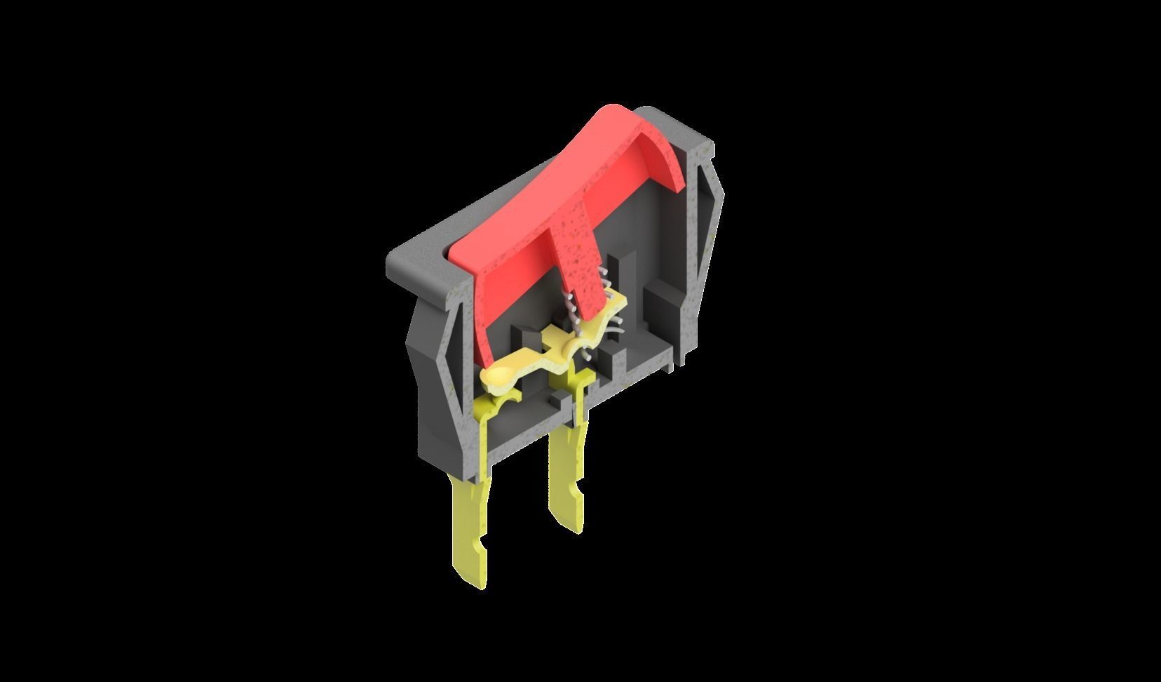 Button Switch Single Switch 3D Print Model 3D print model_4