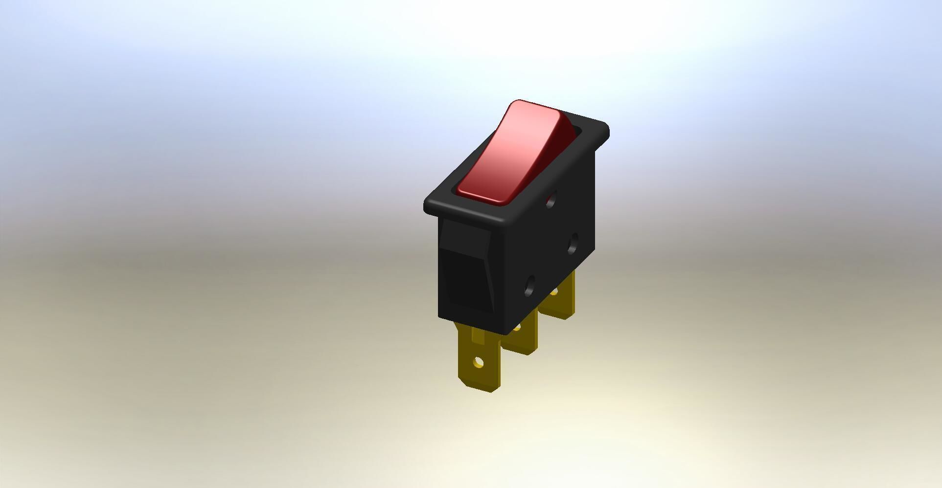 Button Switch Single Switch 3D Print Model 3D print model_1
