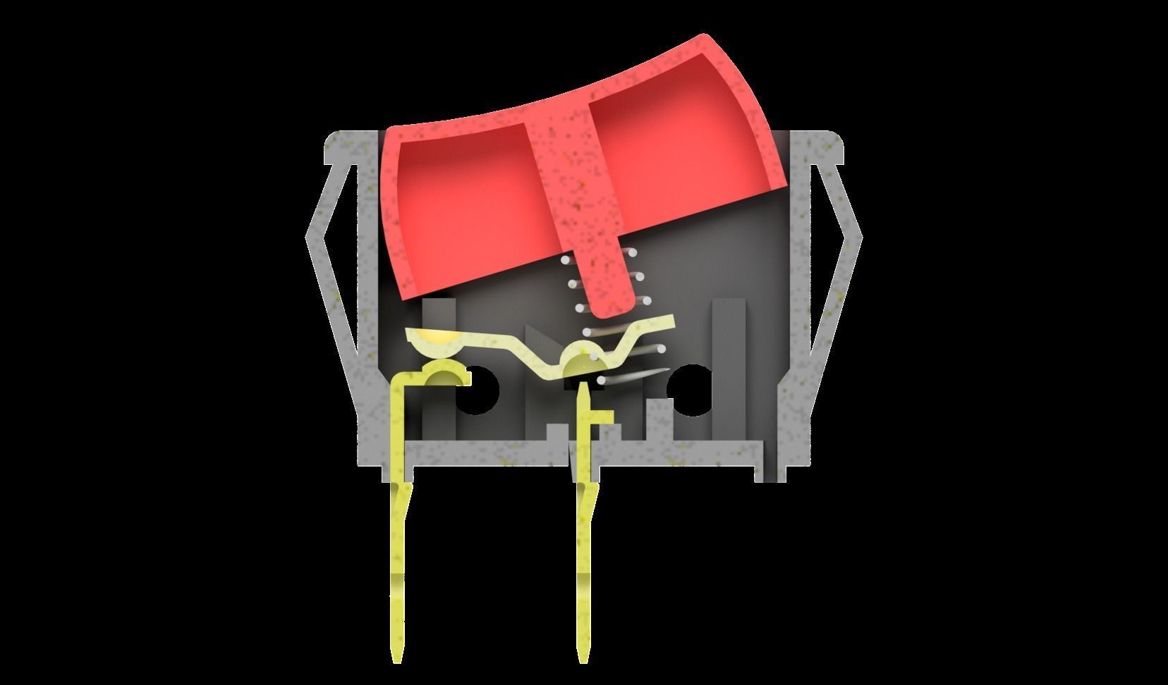 Button Switch Single Switch 3D Print Model 3D print model_5