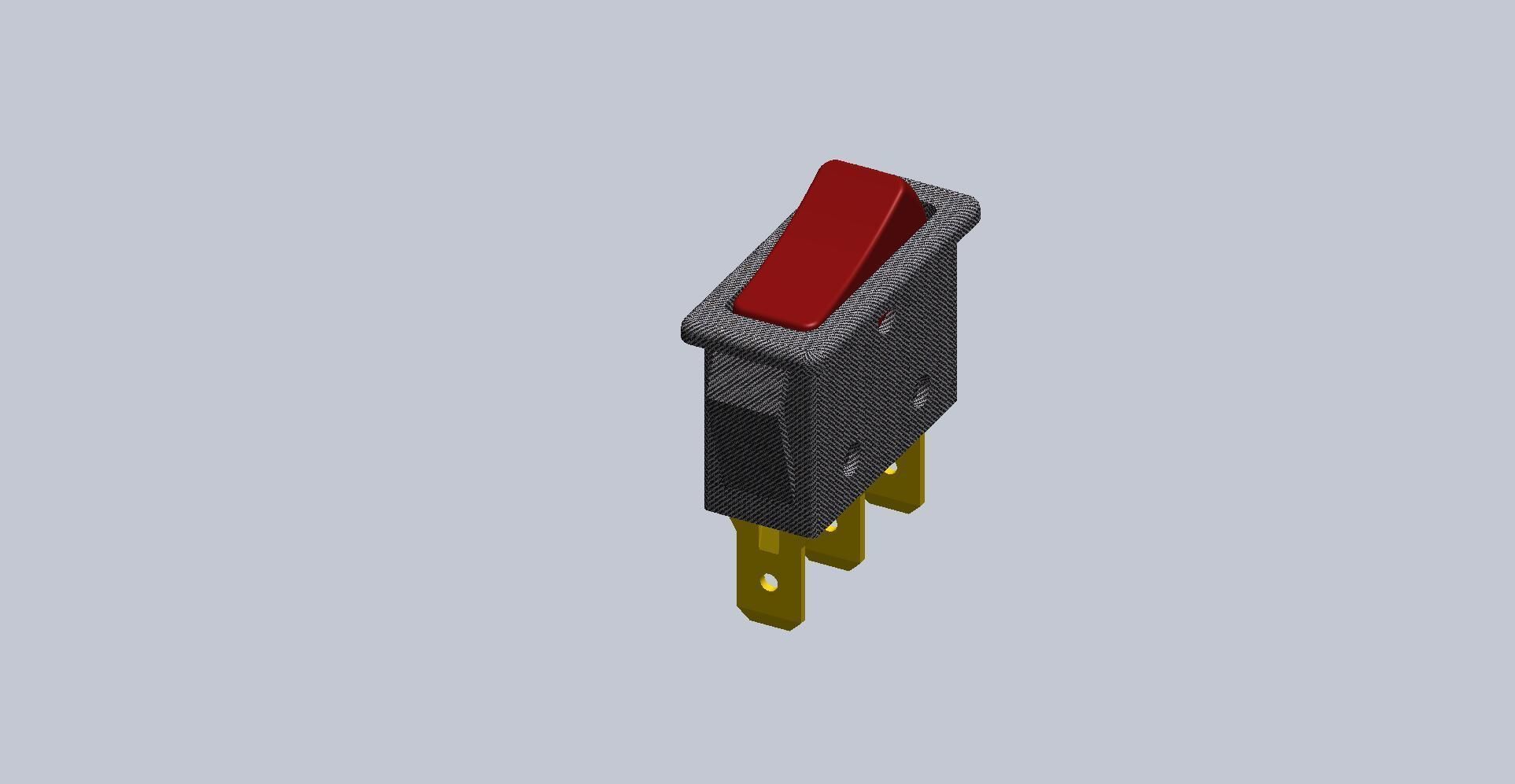 Button Switch Single Switch 3D Print Model 3D print model_3