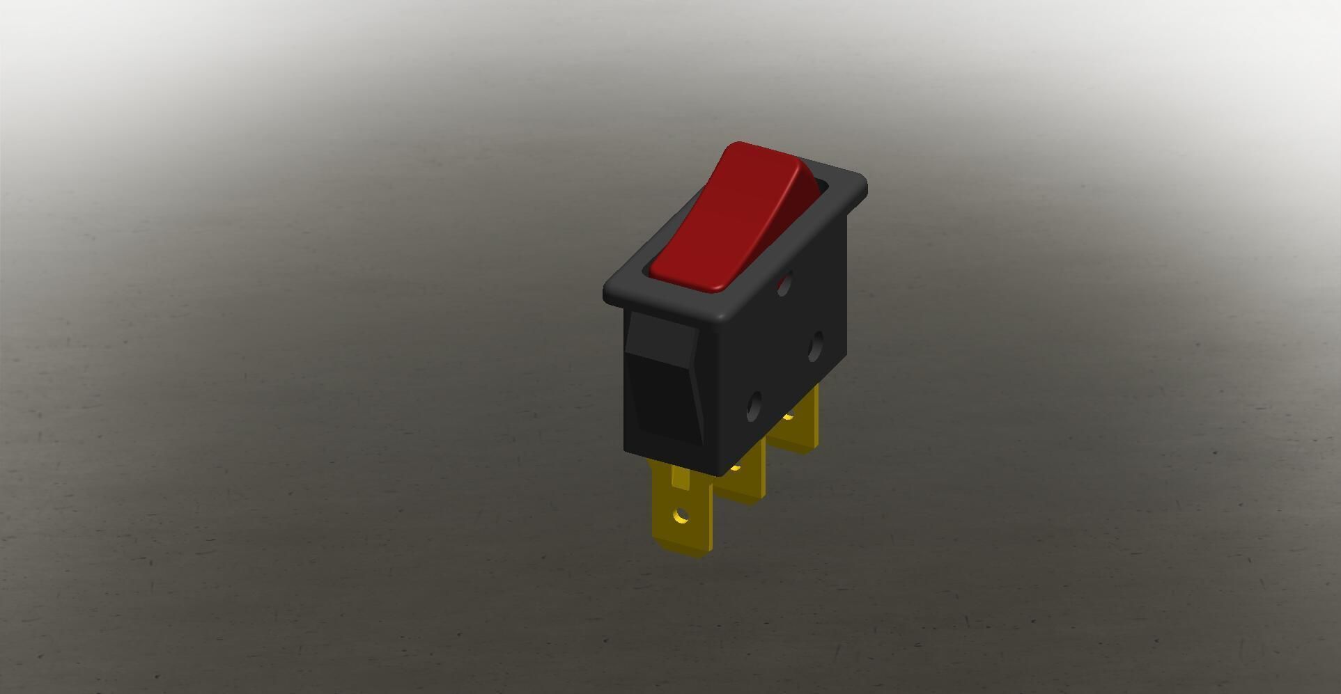 Button Switch Single Switch 3D Print Model 3D print model_2