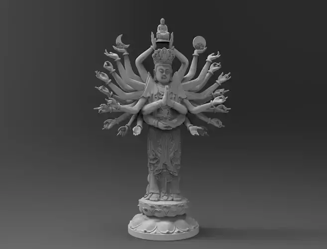 BUDDHA statue of deity 3D model