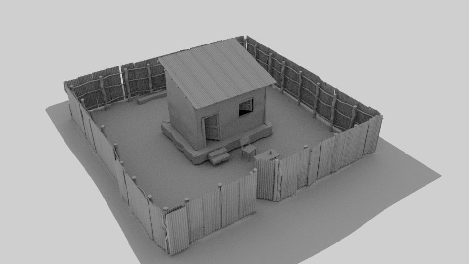  African house  3D model_3