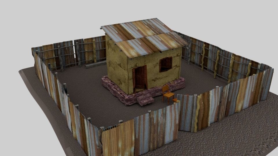  African house  3D model_2