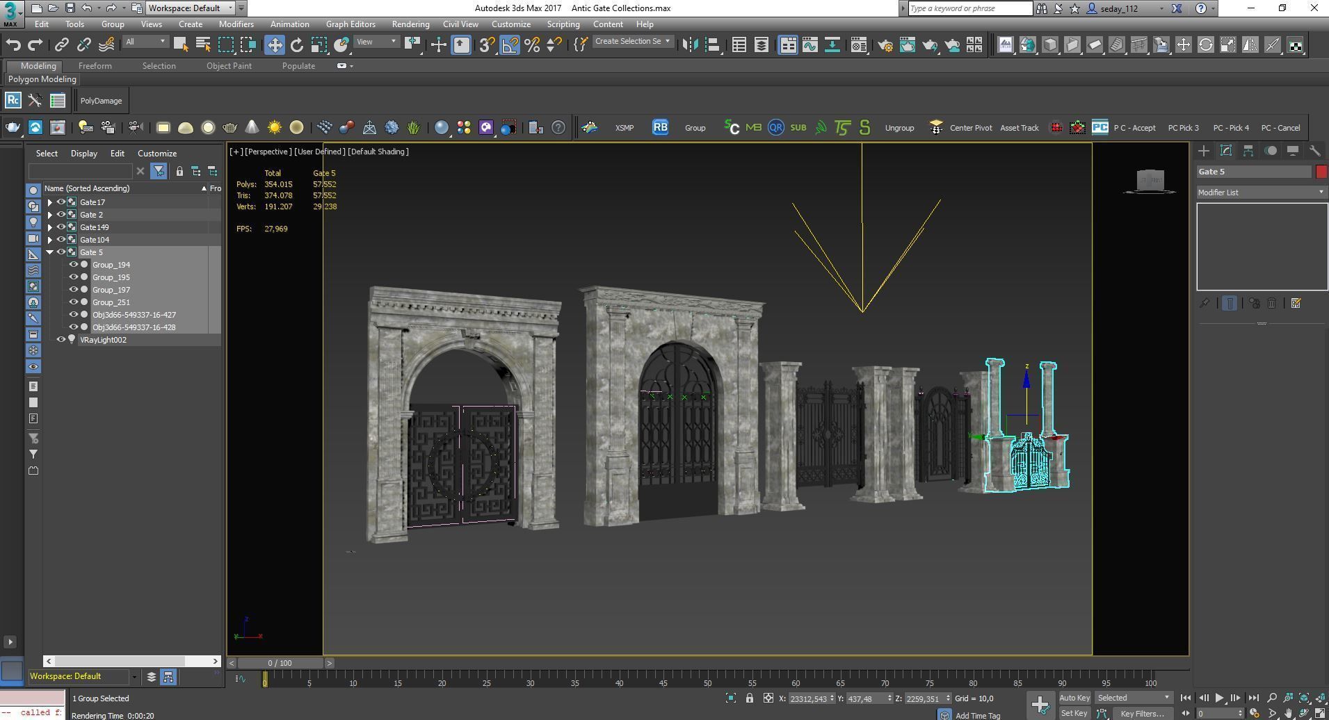 Antic Gate Collections 3D model_9
