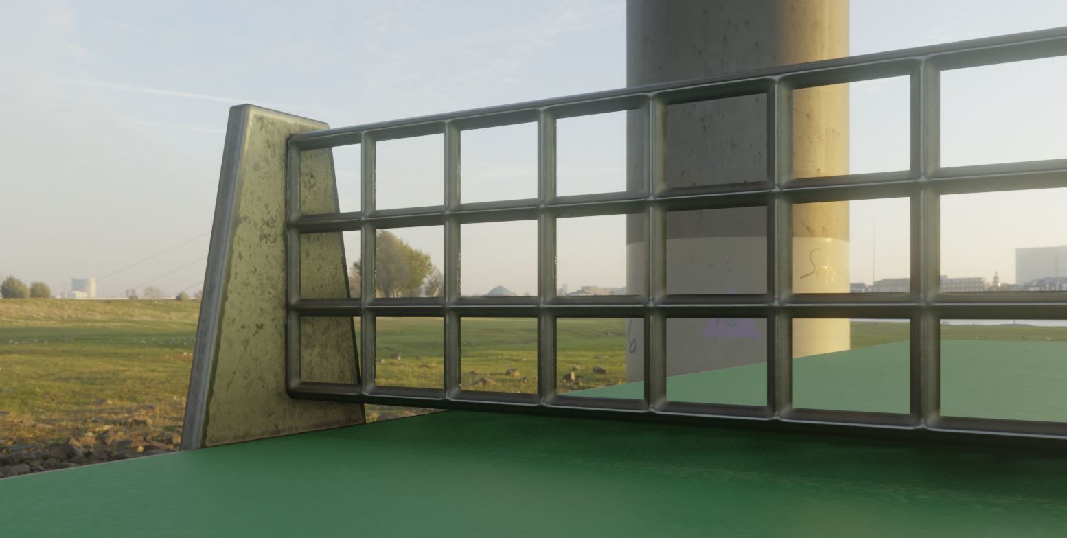 Ping Pong Table 1 For Outside With Concrete Foundation Low-poly 3D model_27