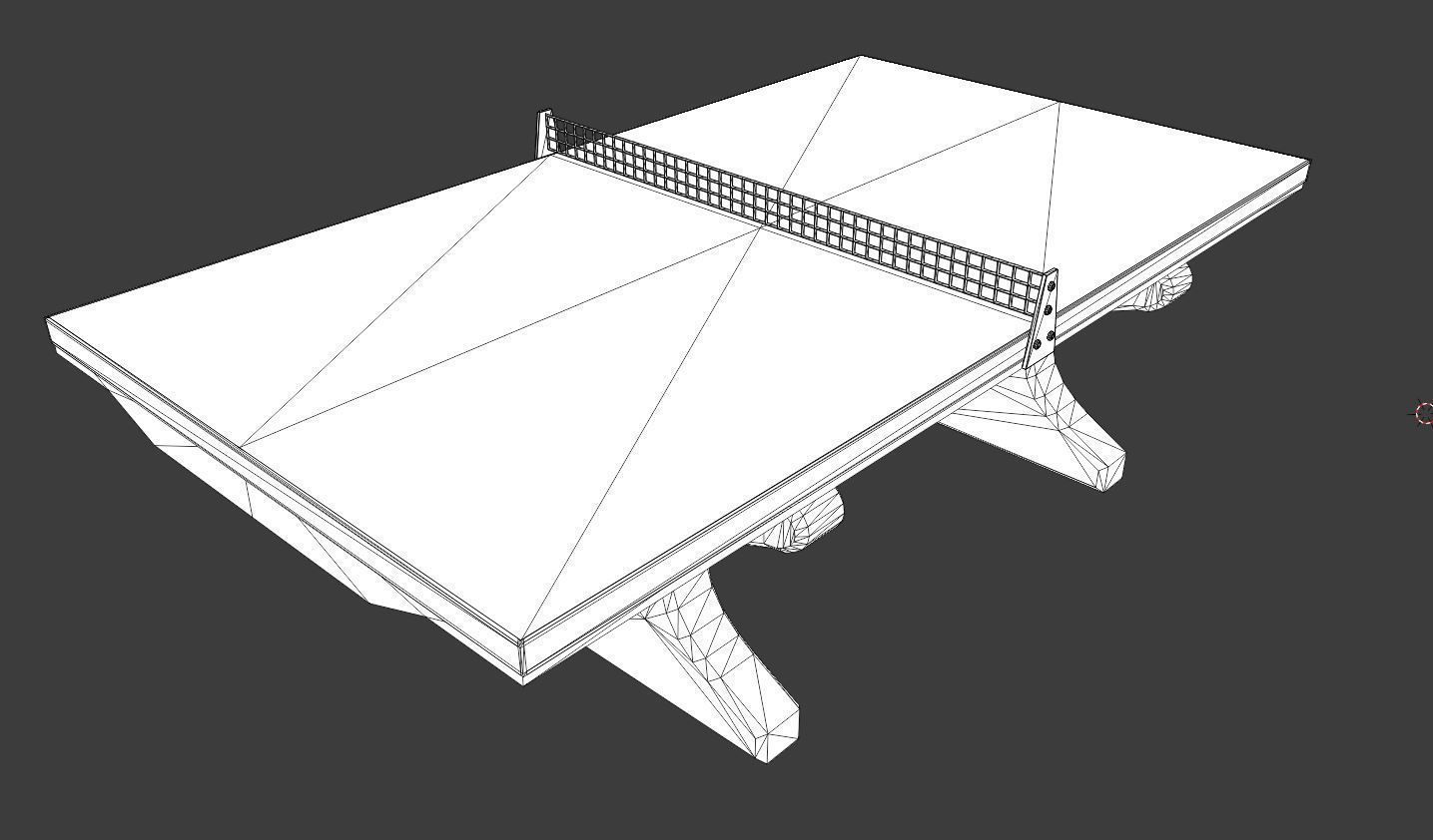 Ping Pong Table 1 For Outside With Concrete Foundation Low-poly 3D model_21