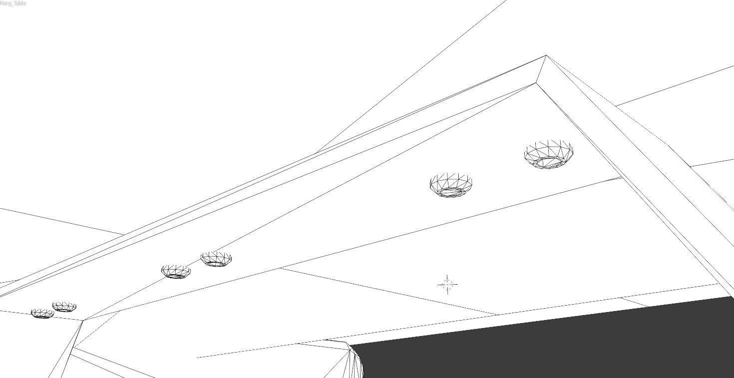 Ping Pong Table 1 For Outside With Concrete Foundation Low-poly 3D model_23