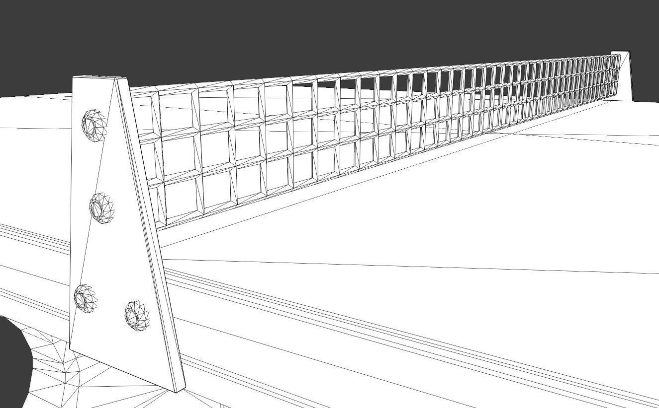 Ping Pong Table 1 For Outside With Concrete Foundation Low-poly 3D model_22