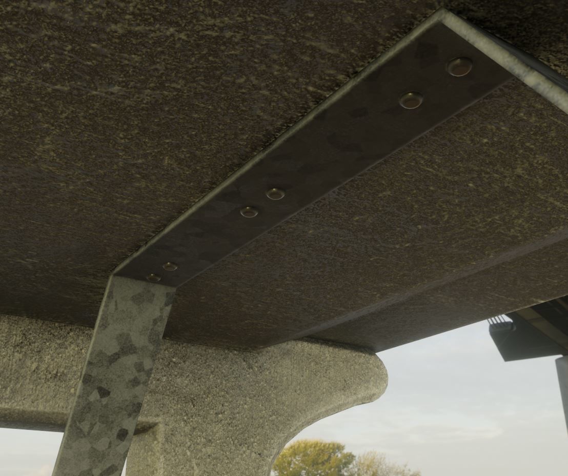 Ping Pong Table 1 For Outside With Concrete Foundation Low-poly 3D model_12