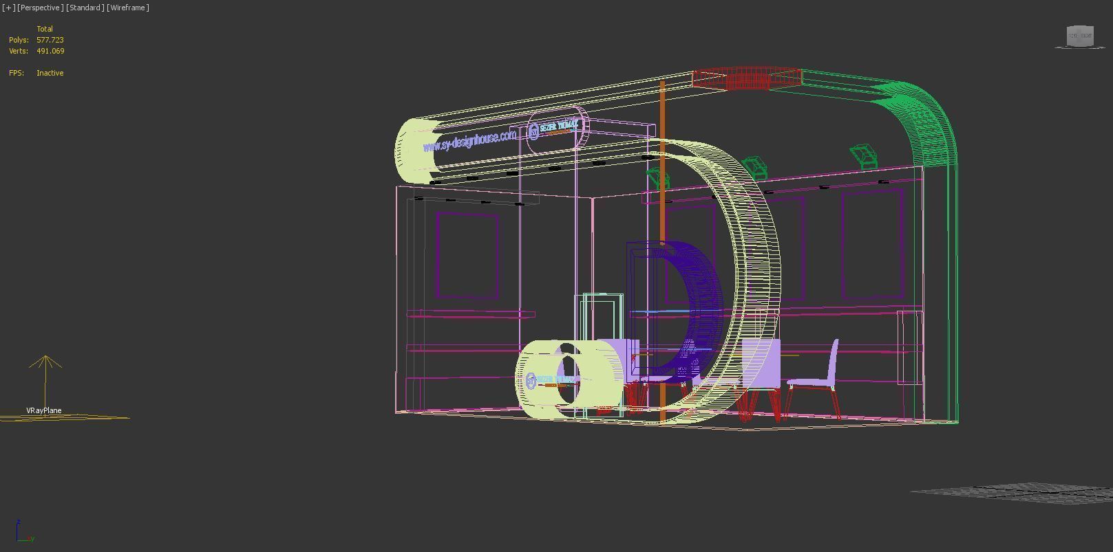 Exhibition Stall Size 8 m x 4 m  Height 366 cm 3D model_3