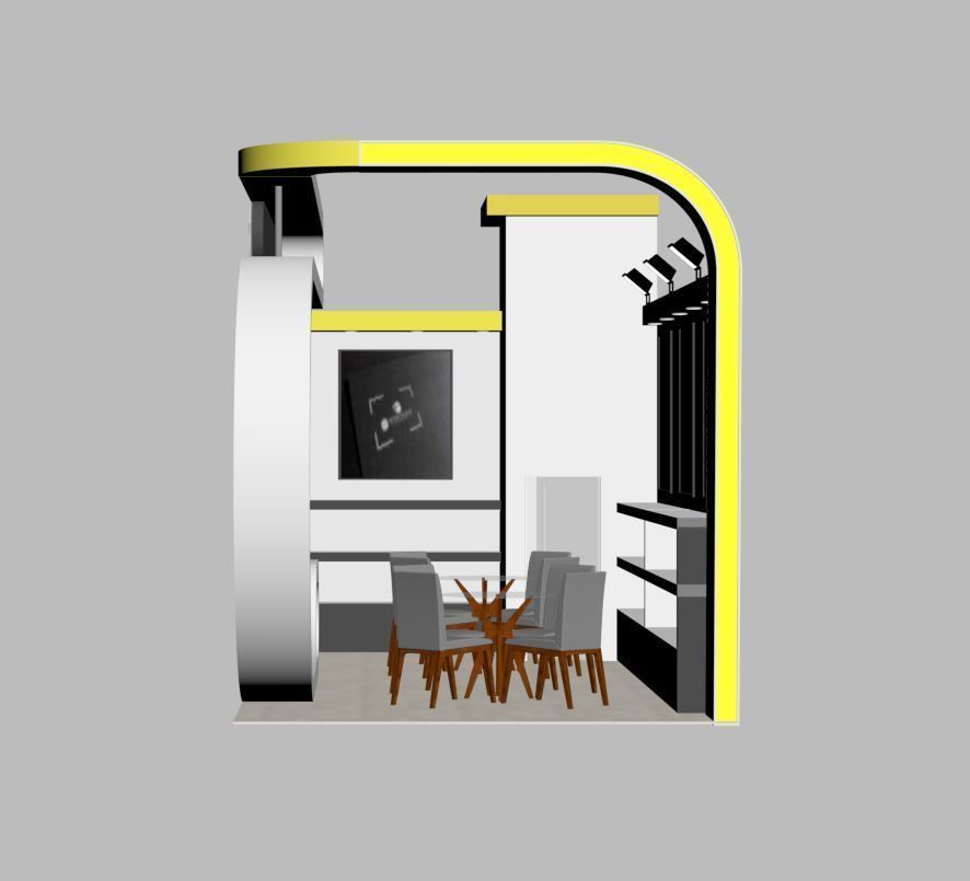 Exhibition Stall Size 8 m x 4 m  Height 366 cm 3D model_5