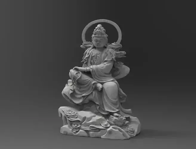 BUDDHA statue of on rock