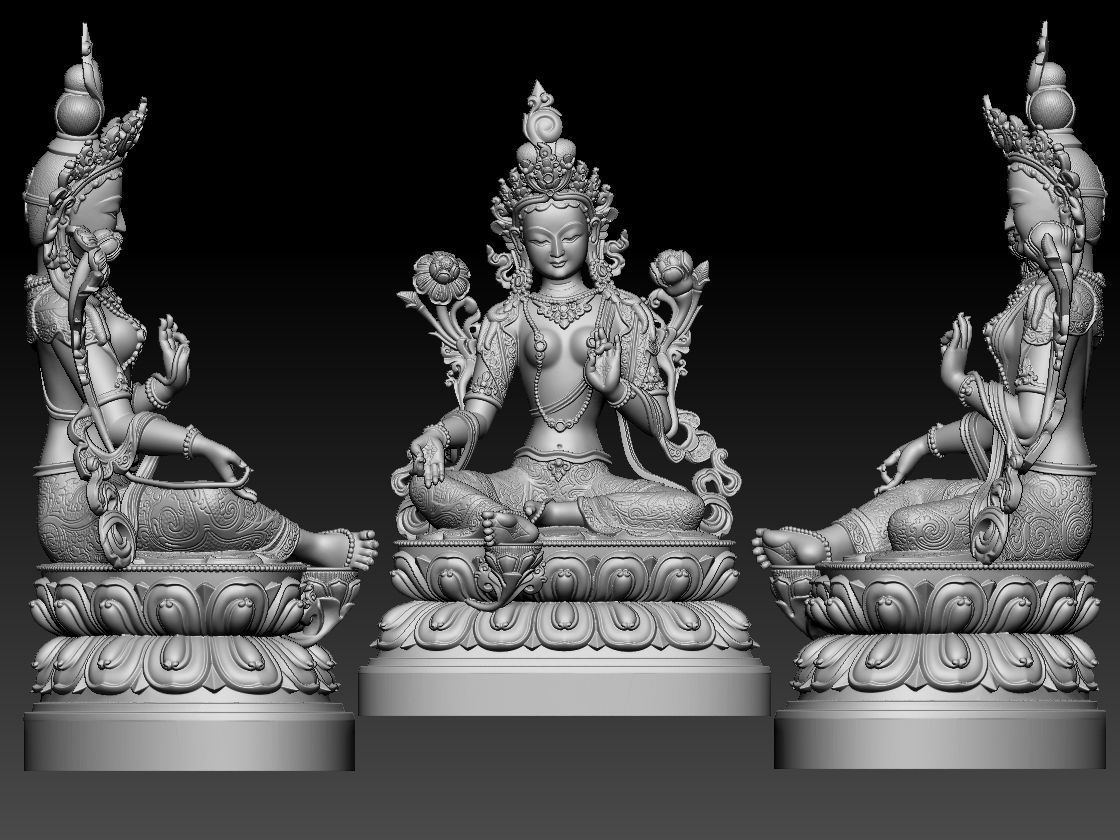 Buddha statue 3D model_2