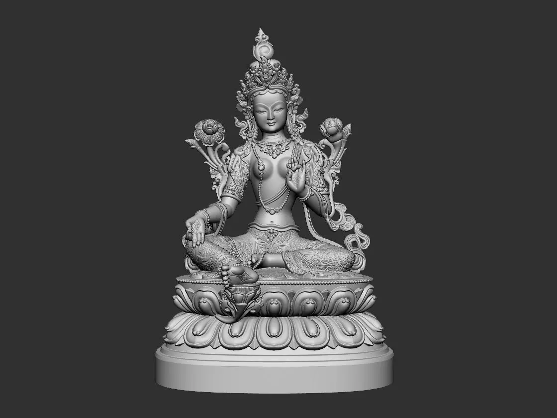 Buddha statue 3D model_0