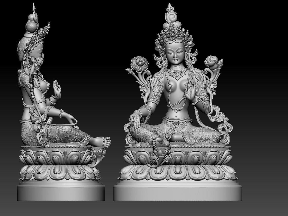 Buddha statue 3D model_1