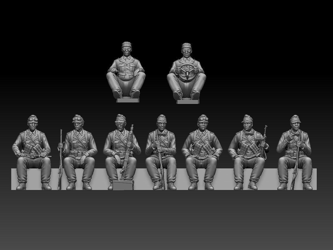 soldiers Afrika Korps 3D print model_70