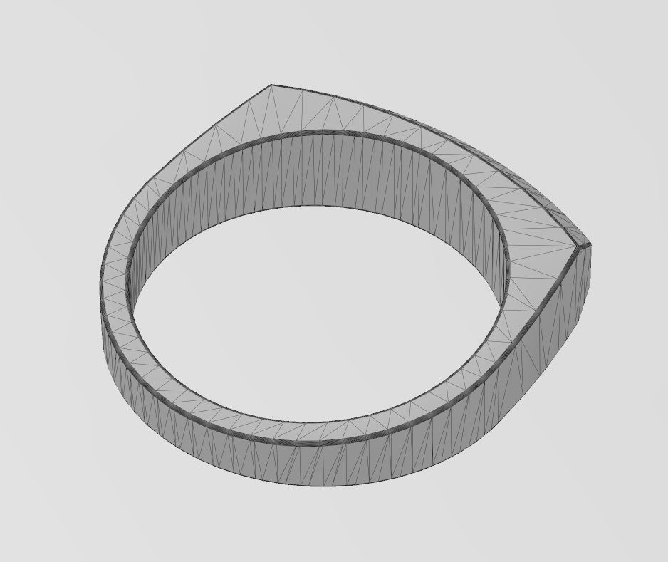 Rounded and chamfred sides rectangular signet US sizes 5to13 3D print model_16