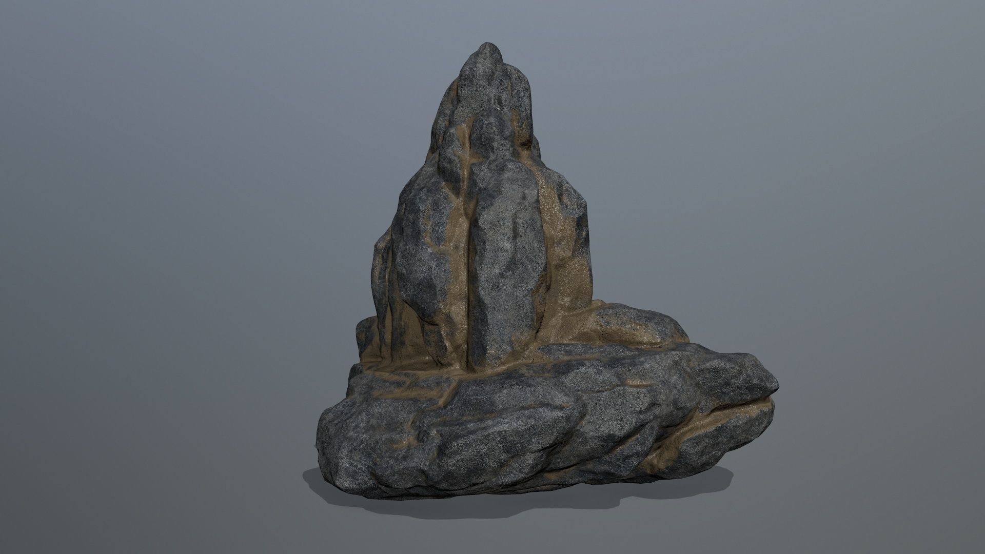 rocks rock arch with person Low-poly 3D model_8