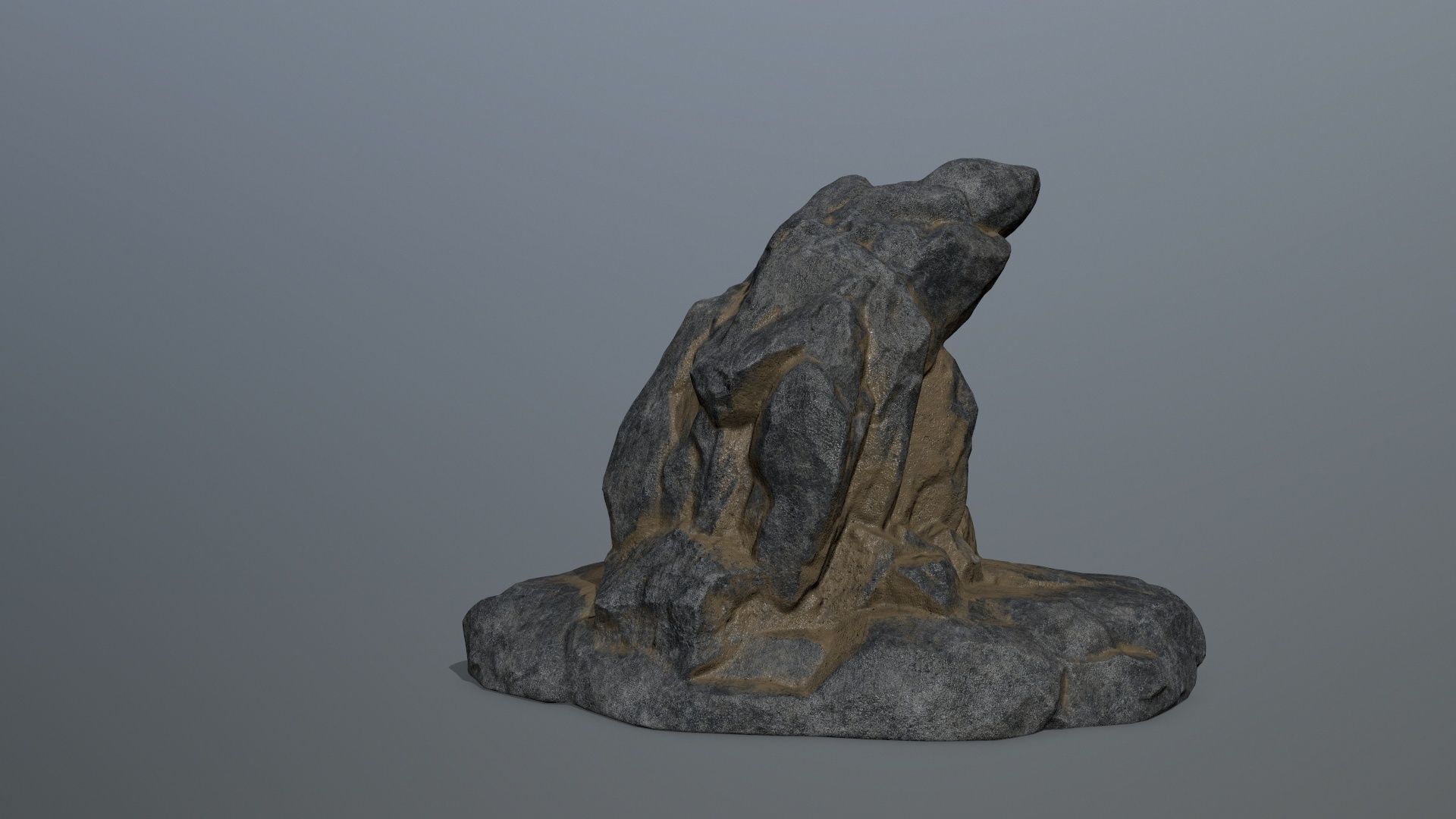 rocks rock arch with person Low-poly 3D model_10