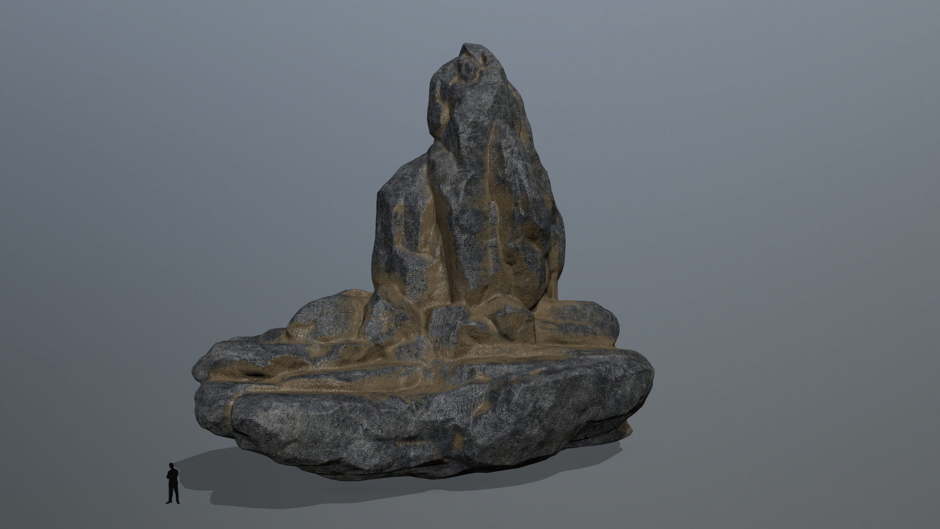 rocks rock arch with person Low-poly 3D model_6