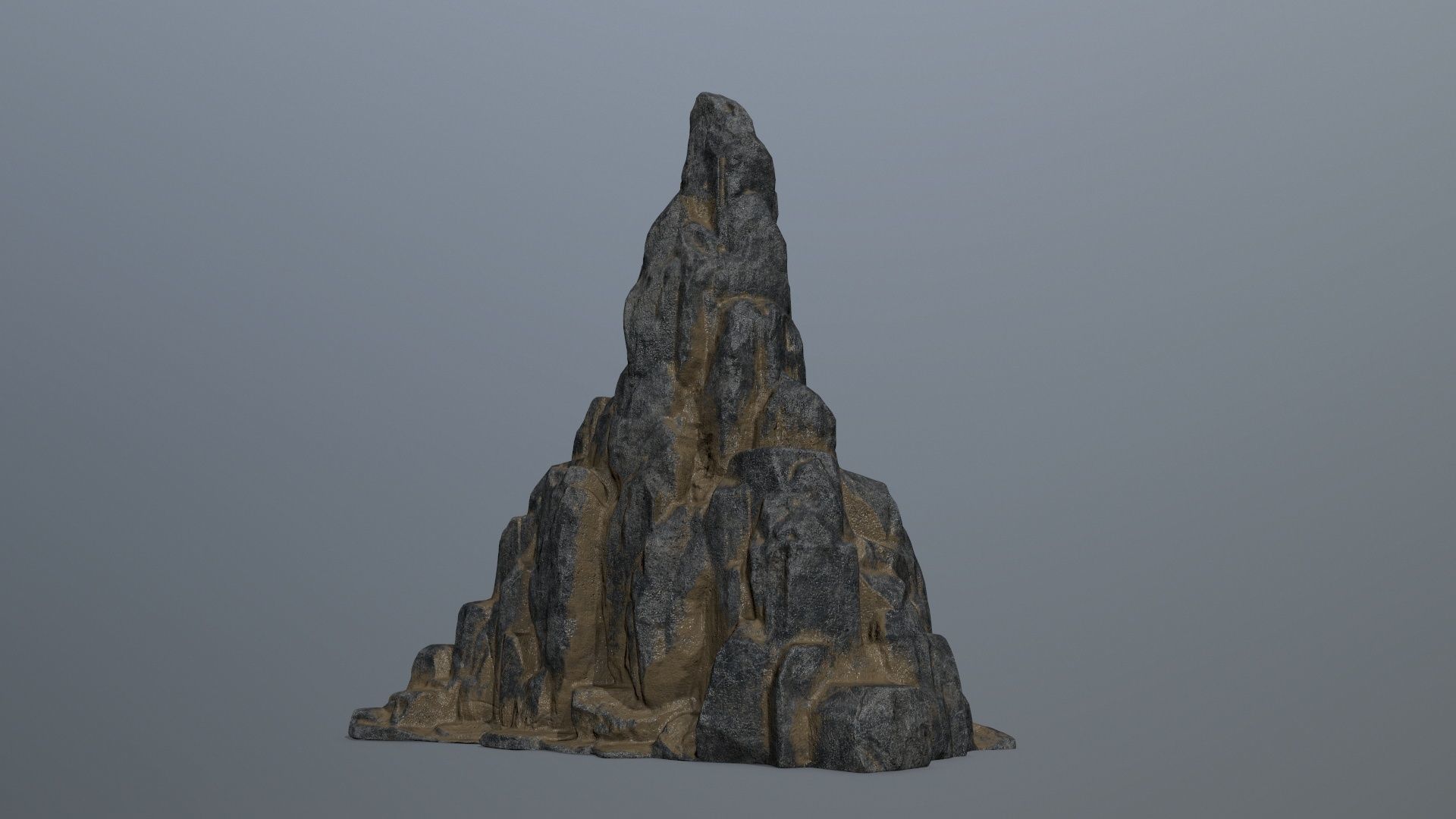 rocks rock arch with person Low-poly 3D model_2