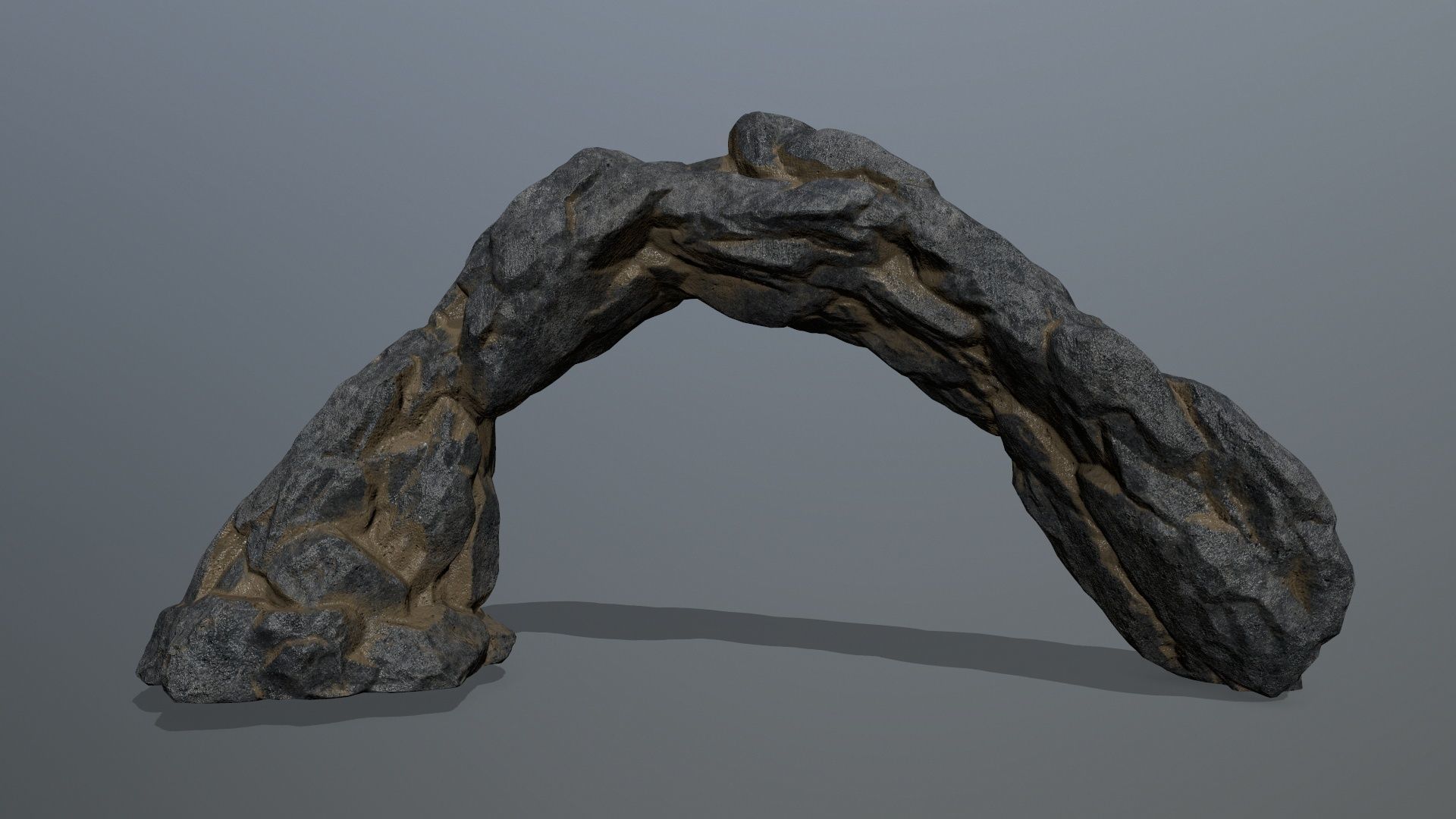 rocks rock arch with person Low-poly 3D model_5